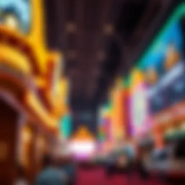 Bright neon lights of Las Vegas casinos symbolizing excitement