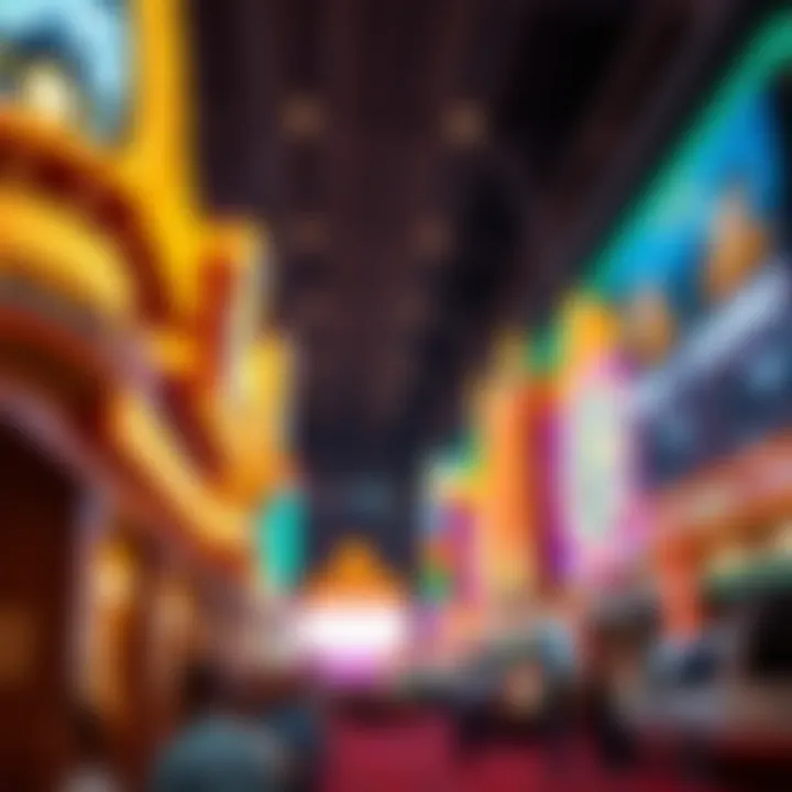 Bright neon lights of Las Vegas casinos symbolizing excitement