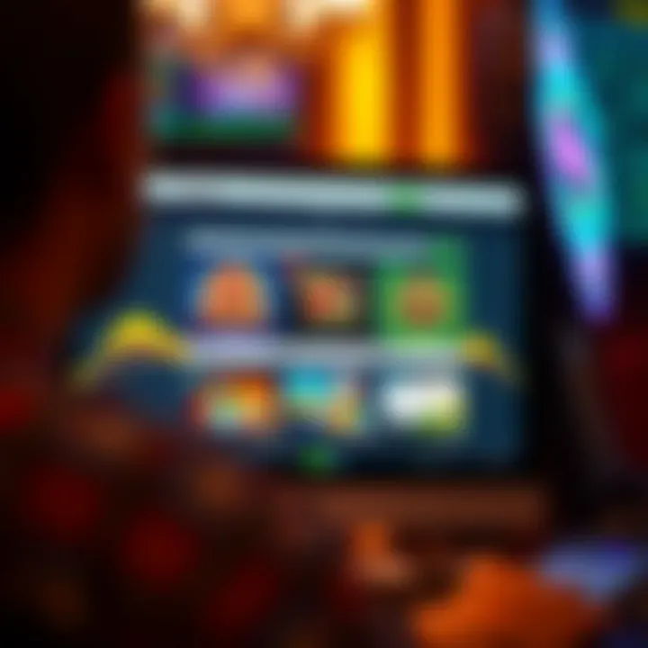 A computer screen displaying online casino promotions