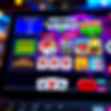 A vibrant online video poker interface showcasing various game options