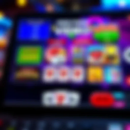 A vibrant online video poker interface showcasing various game options