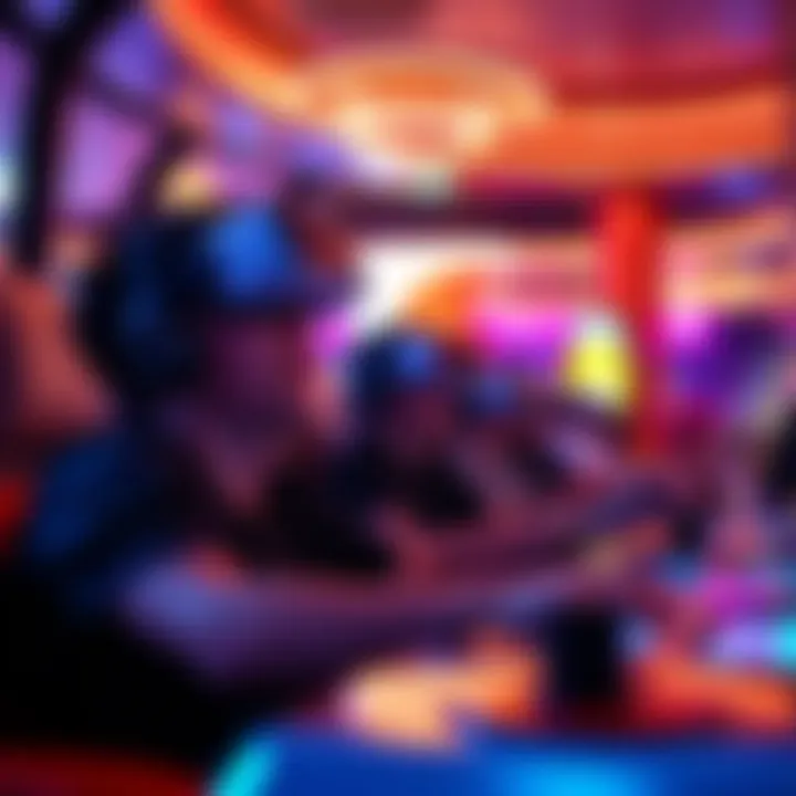 A thrilling scene from a virtual reality ride, illustrating the integration of technology and entertainment