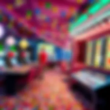 Colorful candy imagery associated with the Willy Wonka brand