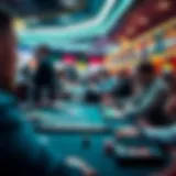 Dynamic scene of a fast-paced betting environment