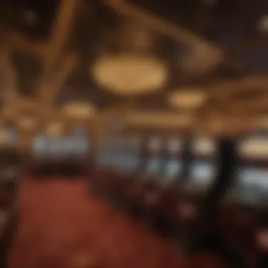 The vibrant atmosphere of the Golden Nugget casino during a comedy show.