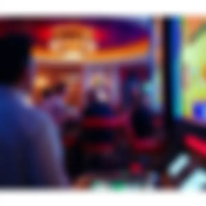 Vibrant entertainment scene with performers at the Golden Nugget