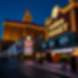 A breathtaking view of the Golden Nugget exterior at night