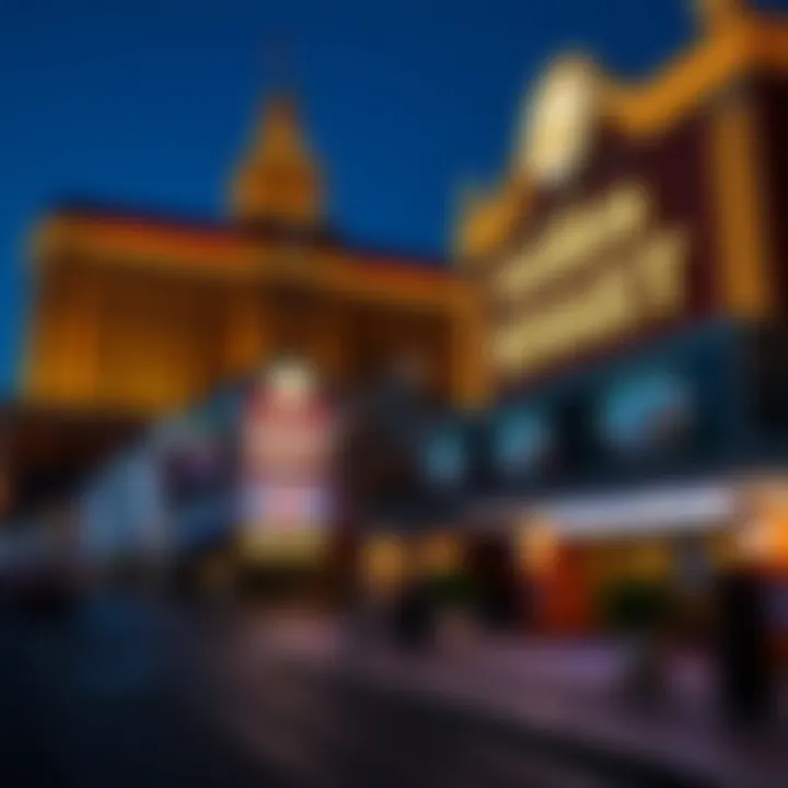 A breathtaking view of the Golden Nugget exterior at night