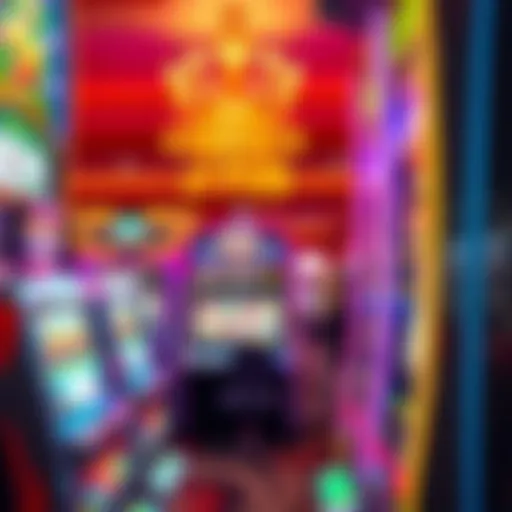 Colorful slot machine display in House of Fun