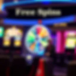 Visual representation of free spins in online gaming