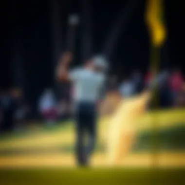 A golfer in action during The Masters