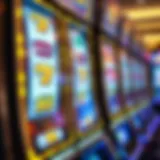A close-up view of a high payout slot machine with vibrant graphics
