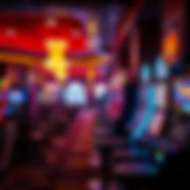 Interior gaming area filled with vibrant slot machines and table games