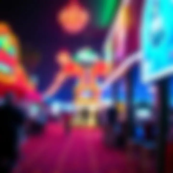 Vibrant nightlife scene surrounding the casino