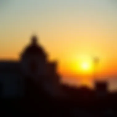 A stunning view of the Isle of Capri during sunset