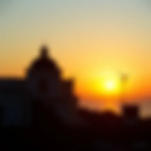 A stunning view of the Isle of Capri during sunset