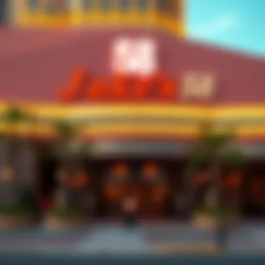 Exterior view of Jake's 58 Hotel Casino showcasing its modern architecture