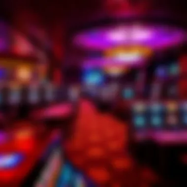 Luxurious gaming floor filled with vibrant slot machines and table games