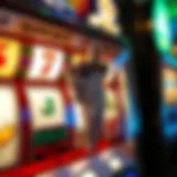 A surreal depiction of a slot machine adorned with religious symbols