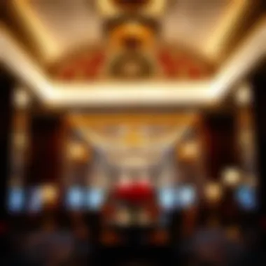 Interior shot of the Landmark Hotel's luxurious lobby