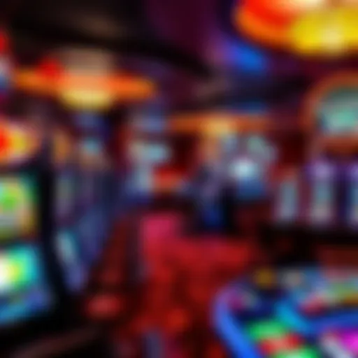 Interior view of a local casino showcasing vibrant gaming atmosphere