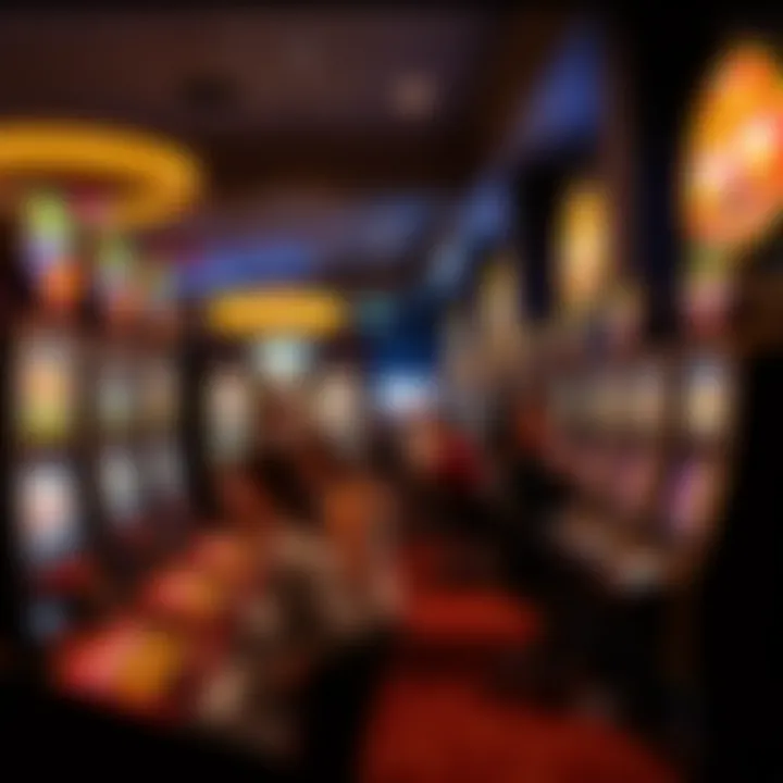 An engaging slot machine area with players enjoying their experience