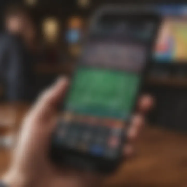 A smartphone displaying a sports betting app interface