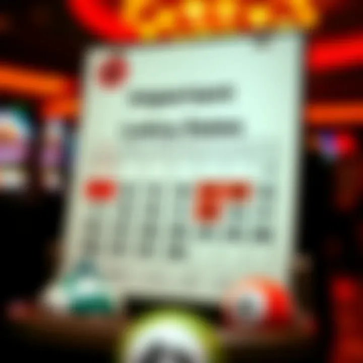 Calendar highlighting key lottery dates