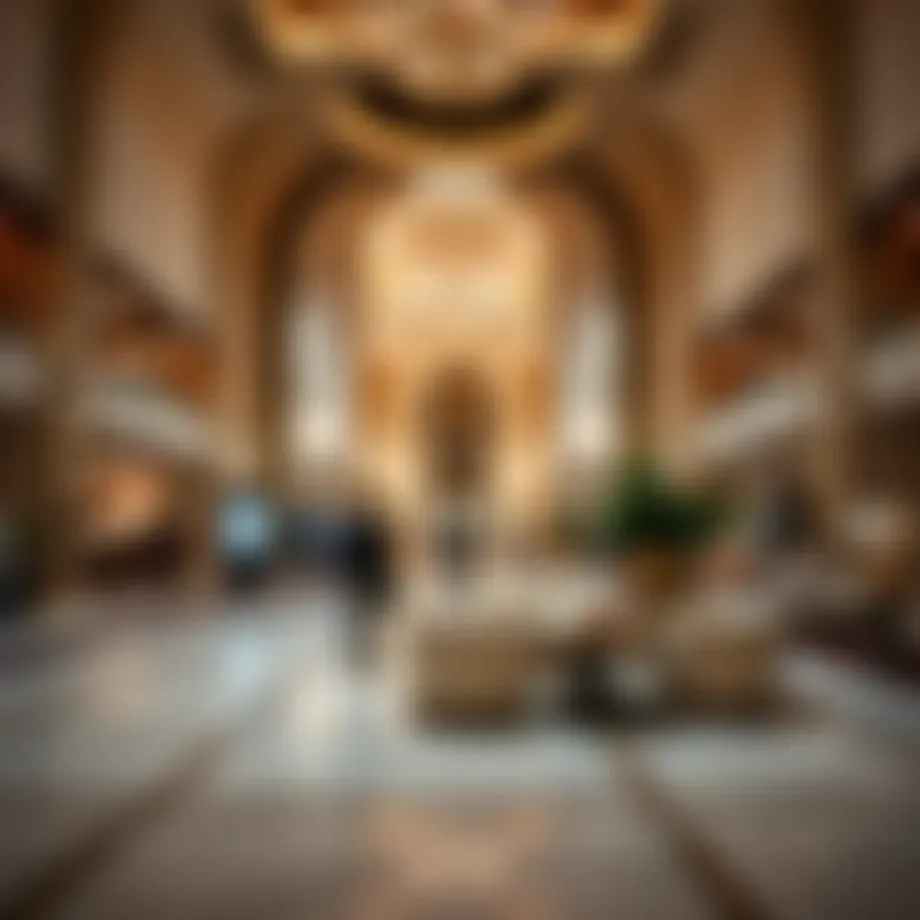 Luxurious lobby of The Cosmopolitan showcasing modern design