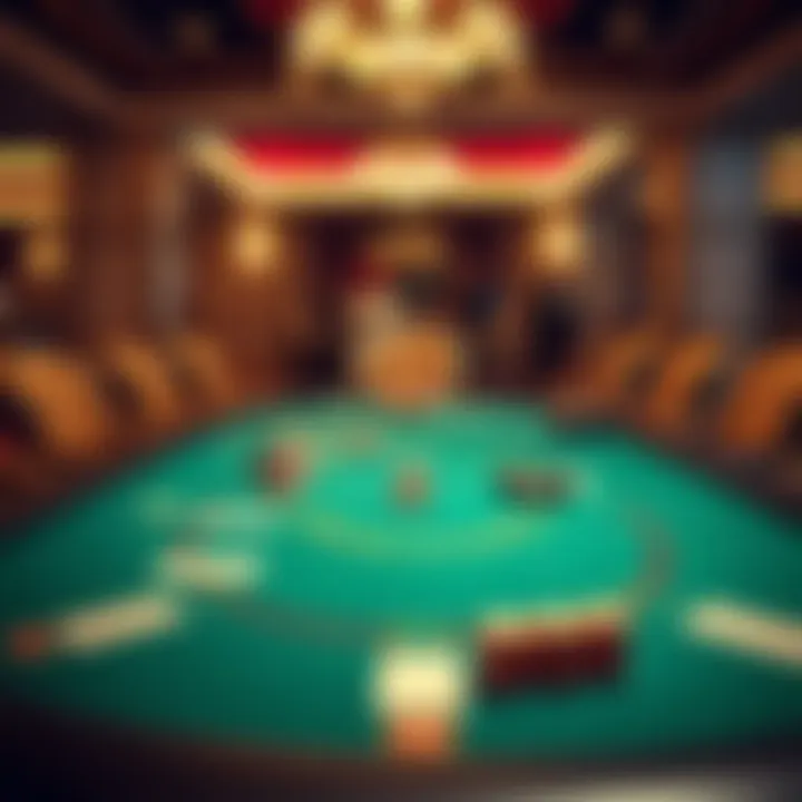 Elegant poker table setup