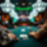 A dynamic poker table showcasing diverse game options