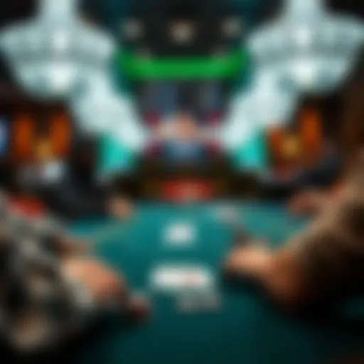 A dynamic poker table showcasing diverse game options