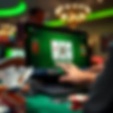 An engaging user interface of a poker application