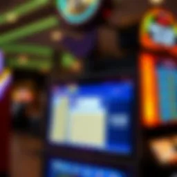 A vibrant display of New York Lottery tickets on a digital screen