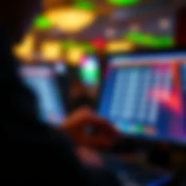 A close-up of a person selecting lottery numbers on a computer