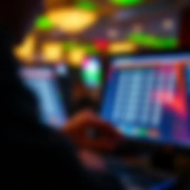 A close-up of a person selecting lottery numbers on a computer