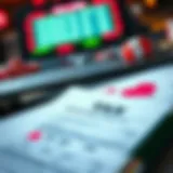 Tax forms with sports betting symbols