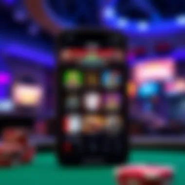 Exploring Poker App Features Captivating view of a poker app interface showcasing various game features