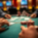 Omaha Poker gameplay showcasing cards on a table