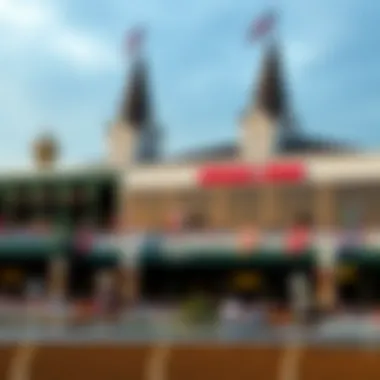 Iconic Churchill Downs during the Kentucky Derby