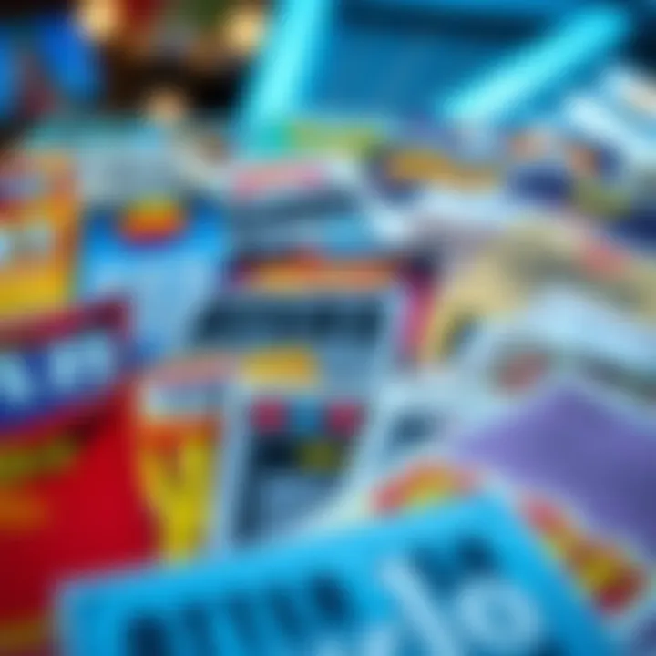 Diverse array of Oregon Lottery game tickets