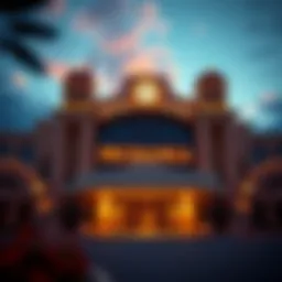 Pechanga Casino entrance at sunset