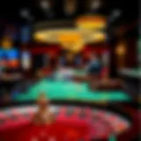 Classic Casino Games Showcase A vibrant display of classic casino games including blackjack and roulette