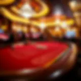 The Elegance of Baccarat A luxurious baccarat table with vibrant casino ambiance