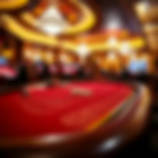 The Elegance of Baccarat A luxurious baccarat table with vibrant casino ambiance