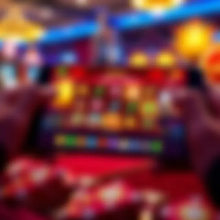 A sleek Android device displaying a vibrant casino game interface.