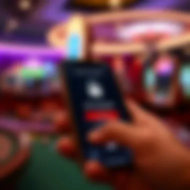 A secure payment option screen for mobile casino transactions.