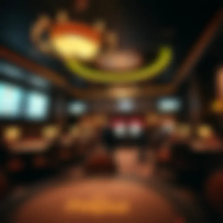 Ambiance of Riverwind Casino Poker Room Luxurious setting of the Riverwind Casino Poker Room showcasing its ambiance