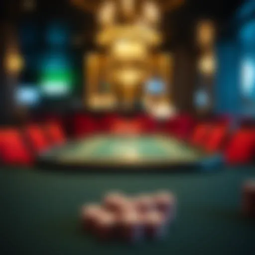 A beautifully arranged poker table ready for a game