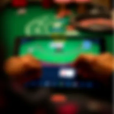 A comparison of various blackjack apps on a tablet